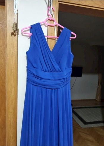 Mavi Drapeli Uzun Abiye çok iyi durumda - Görsel 2