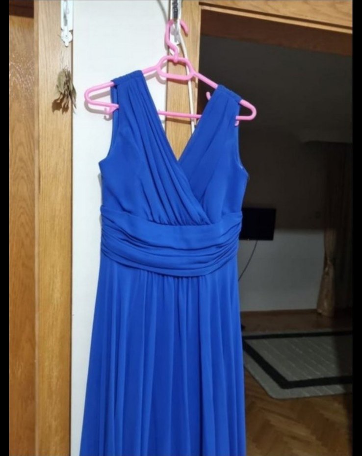 Mavi Drapeli Uzun Abiye çok iyi durumda - Görsel 2