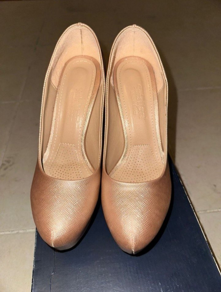 Bej Rugan Tokalı Stiletto Topuklu Kadın Ayakkabı - Görsel 2