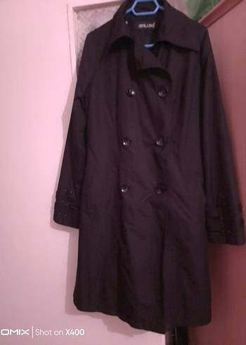 Siyah Uzun Kadın Pardüse - Görsel 4