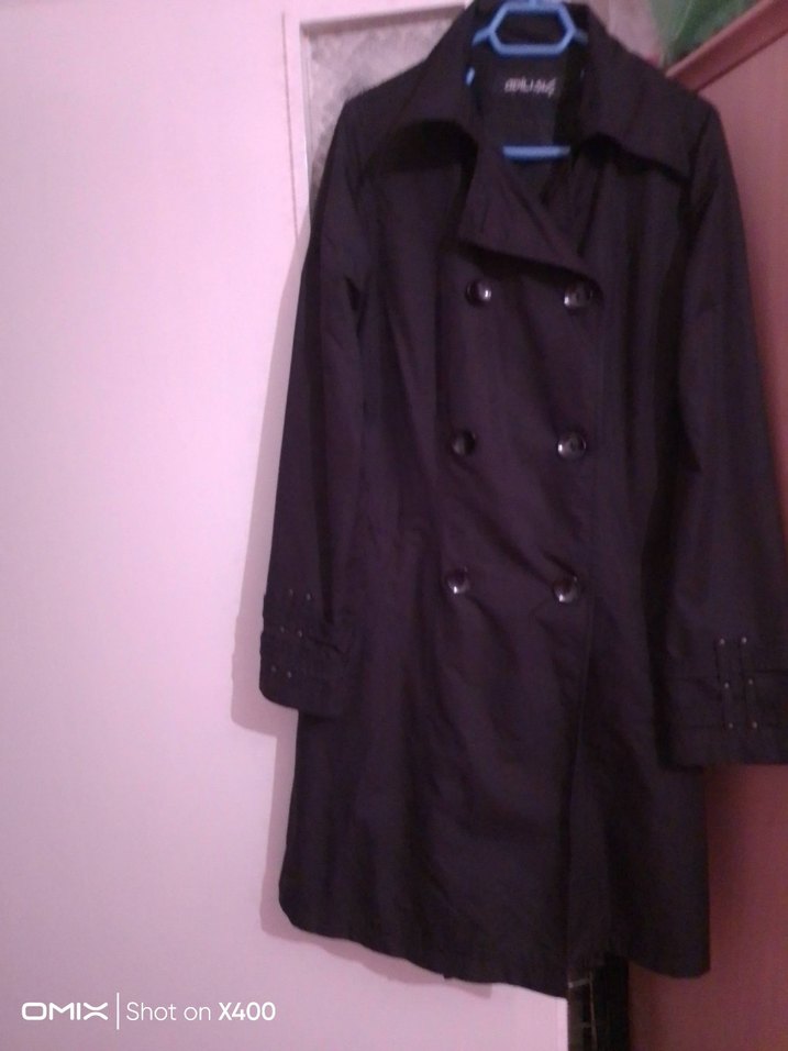 Siyah Uzun Kadın Pardüse - Görsel 2