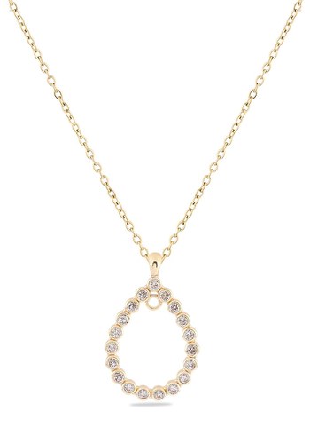 Damla gold zirkon kolye