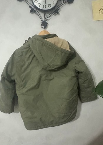 Erkek Çocuk Haki Kamuflaj Düğmeli Mont - Görsel 4