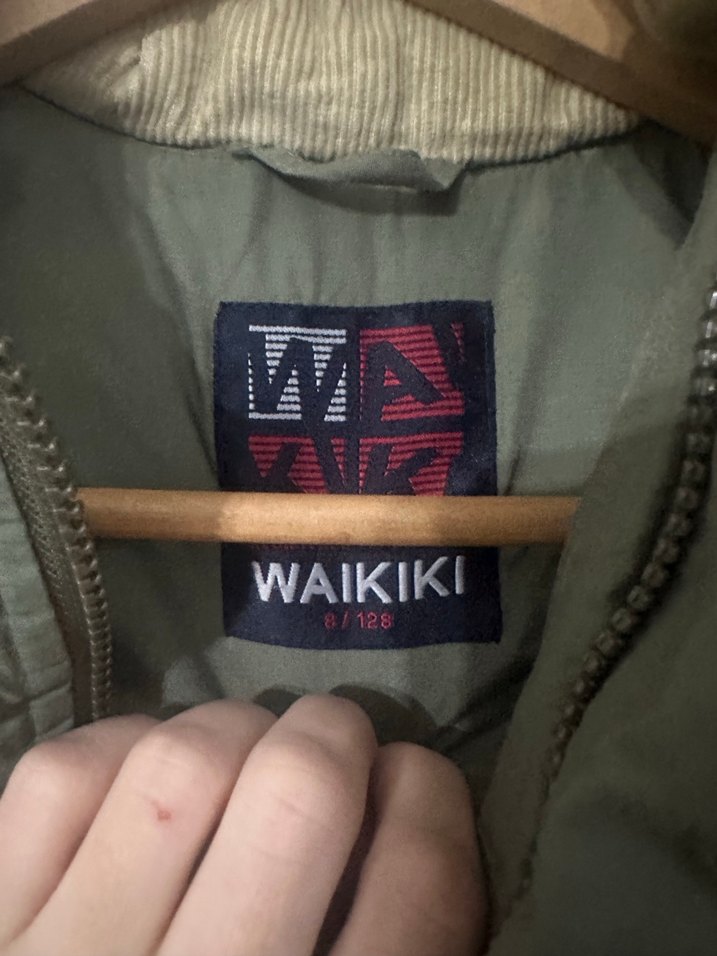 Erkek Çocuk Haki Kamuflaj Düğmeli Mont - Görsel 2