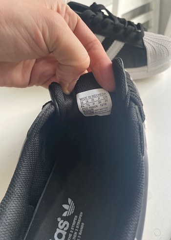 Siyah Beyaz Adidas Superstar Sneakers - Görsel 3