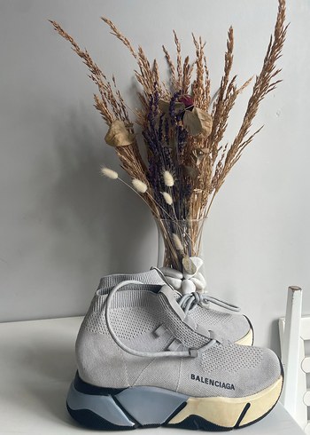 Balenciaga Gri Örgü Kadın Spor Ayakkabı - Görsel 3