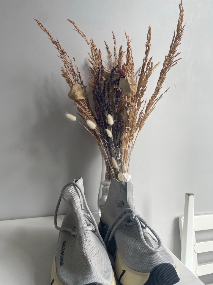 Balenciaga Gri Örgü Kadın Spor Ayakkabı - Görsel 2