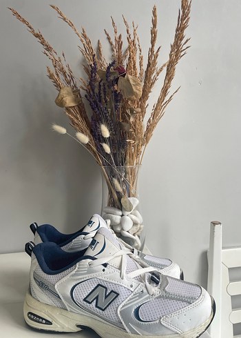 Beyaz Gri New Balance Spor Ayakkabı - Görsel 4