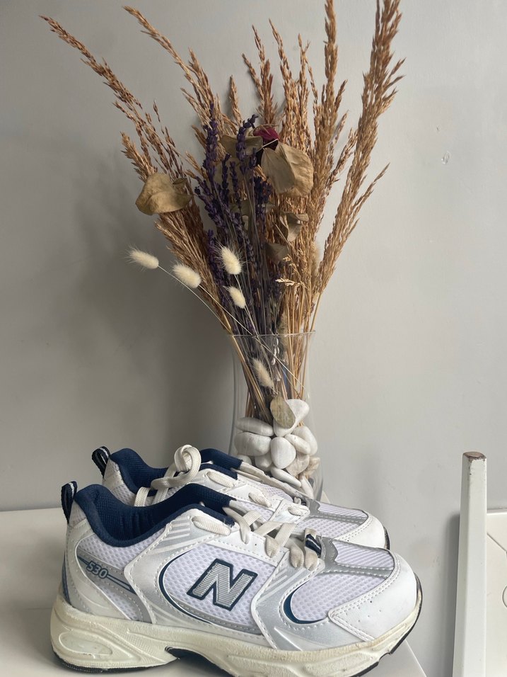 Beyaz Gri New Balance Spor Ayakkabı - Görsel 2