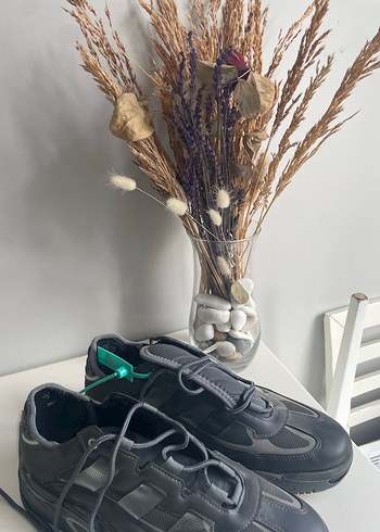 Gri Bağcıklı Sokak Stili Kadın Spor Ayakkabı - Görsel 3