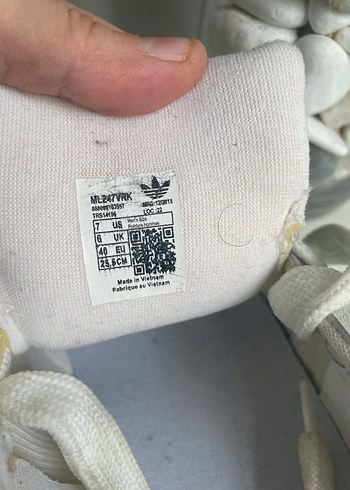 Gri Beyaz Bağcıklı Bohem Kadın Spor Ayakkabı - Görsel 4