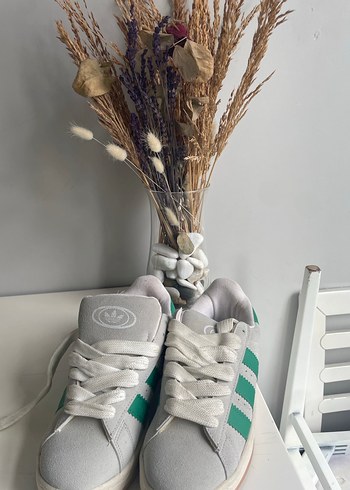 Gri Beyaz Bağcıklı Bohem Kadın Spor Ayakkabı - Görsel 2