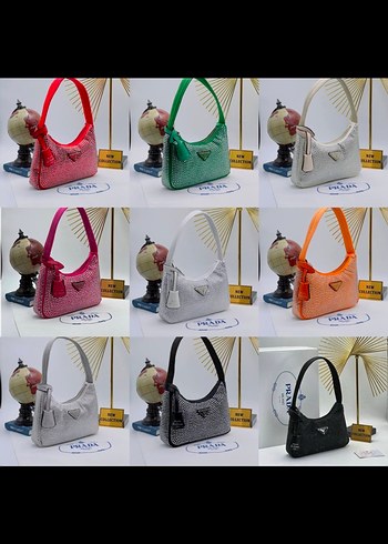 Prada Prada Siyah Payetli Kadın Omuz Çantası