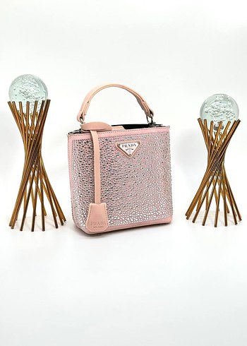 Prada Pembe Payetli Kadın Çanta