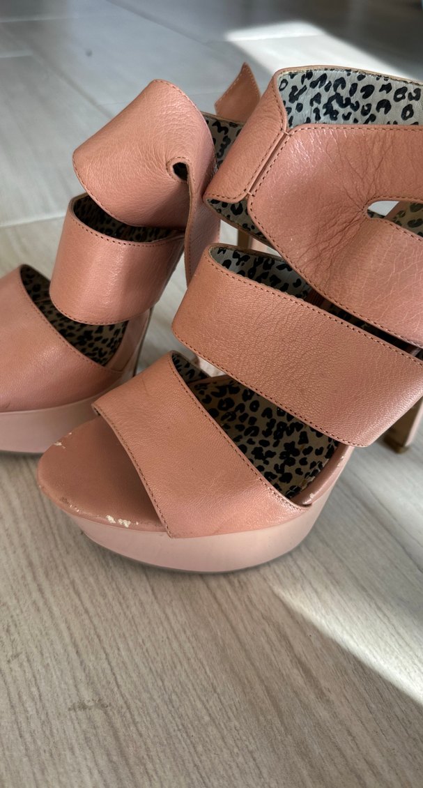 Pembe Platform Topuklu Kadın Ayakkabı - Görsel 2