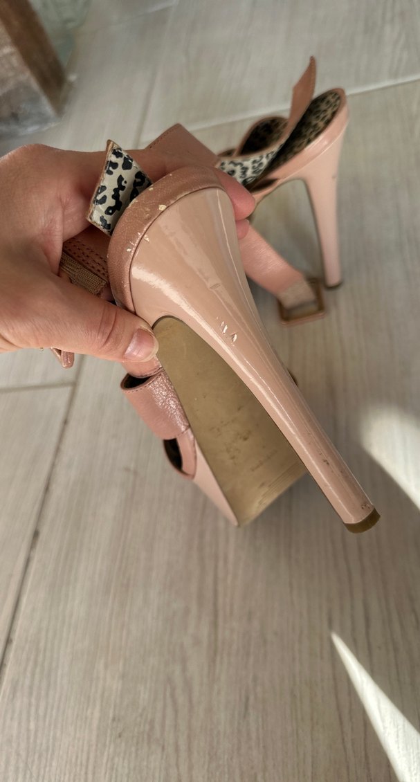 Pembe Platform Topuklu Kadın Ayakkabı - Görsel 4