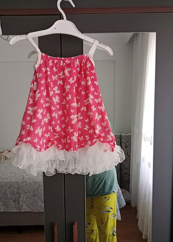 Diğer Pembe Nakışlı Pilili Strappy Hamile Bluzu
