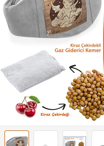  Beden Ayarlanabilir Gri Bebek Gaz Giderici Kemer