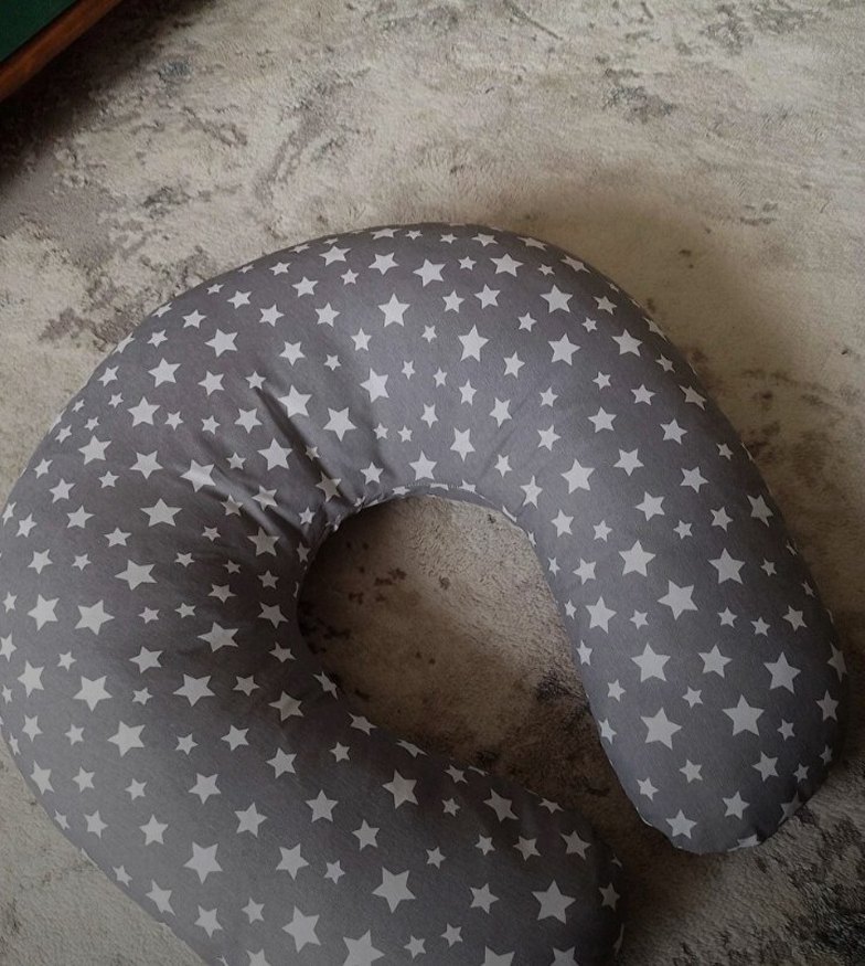 Gri Desenli Emzirme ve Hamile Yastığı - Görsel 2