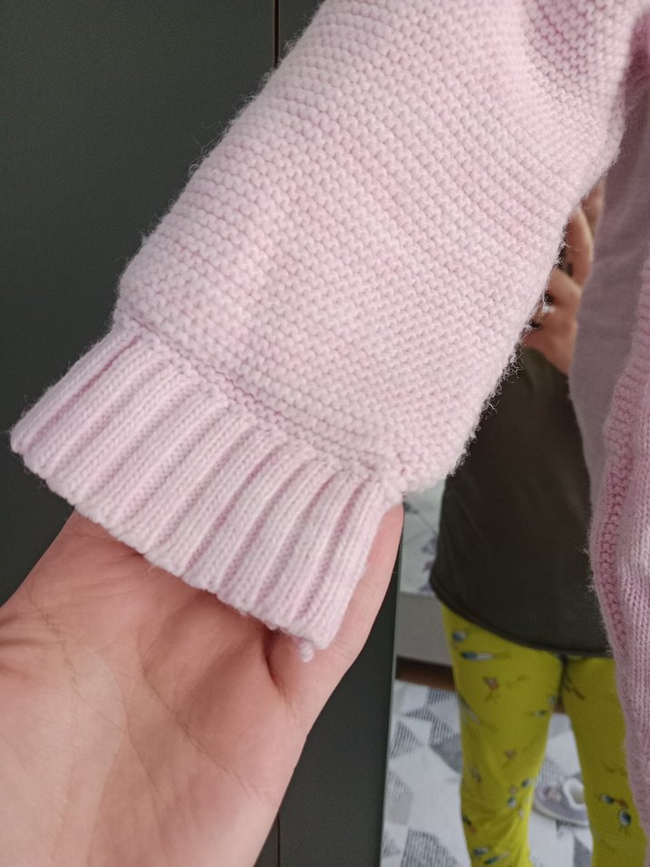 Pembe Örgü Bebek Tulumu Kapüşonlu - Görsel 3