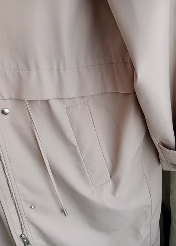 Bej Düğmeli Beymen yağmurluk - Görsel 2