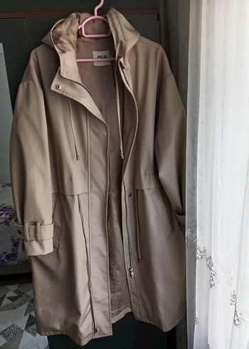 Bej Düğmeli Beymen yağmurluk - Görsel 4