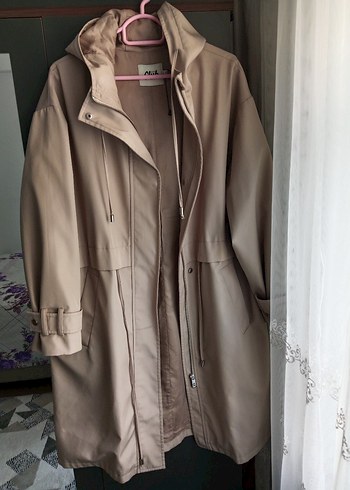 Bej Düğmeli Beymen yağmurluk - Görsel 5