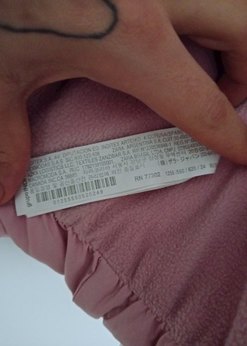 zara Kız Çocuk Pembe Fermuarlı Mont - Görsel 9