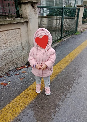 zara Kız Çocuk Pembe Fermuarlı Mont - Görsel 10