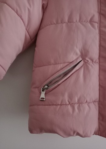 zara Kız Çocuk Pembe Fermuarlı Mont - Görsel 7