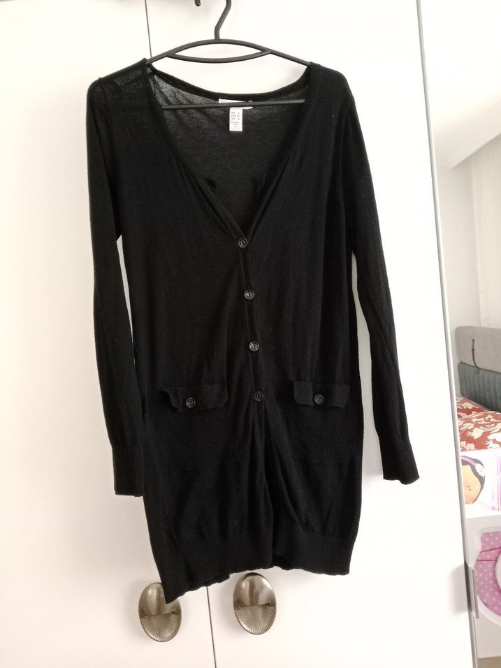 Mango Basics Siyah kadın hırka - Görsel 5