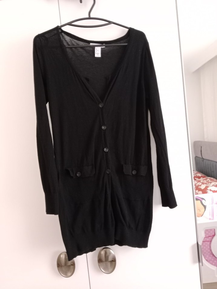 Mango Basics Siyah kadın hırka - Görsel 4