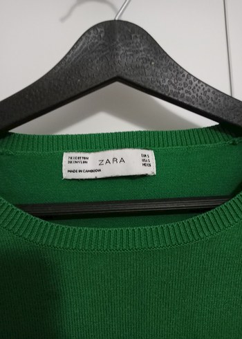 zara Kadın Yeşil Uzun Kollu Yün Kazak - Görsel 4