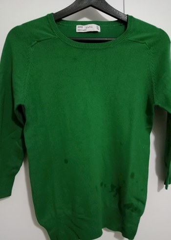 zara Kadın Yeşil Uzun Kollu Yün Kazak - Görsel 3