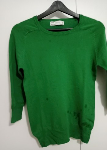 zara Kadın Yeşil Uzun Kollu Yün Kazak - Görsel 2