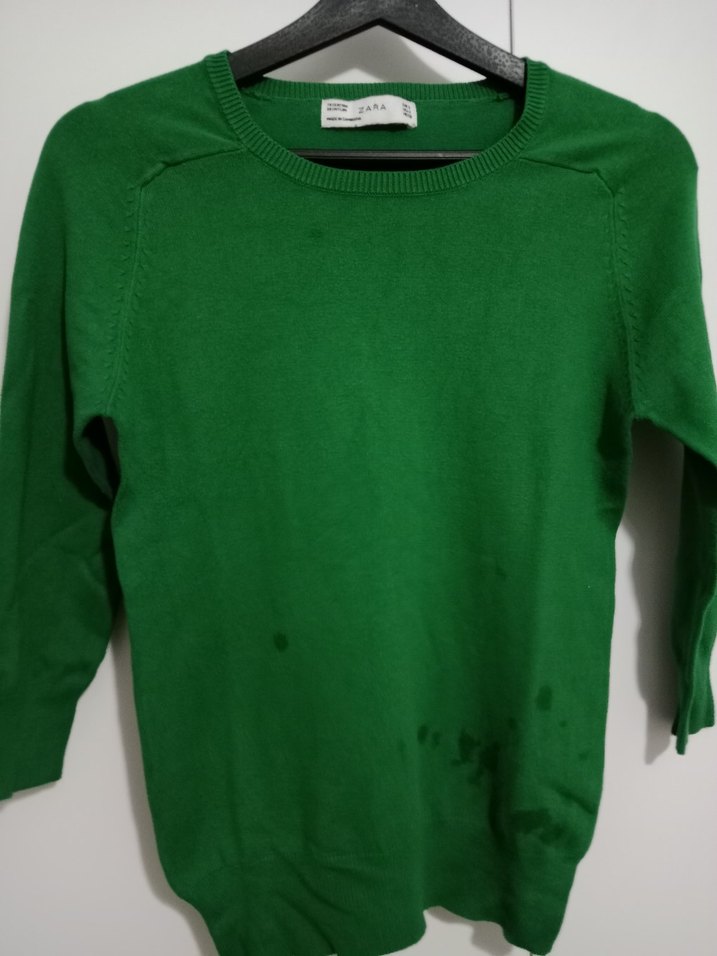 zara Kadın Yeşil Uzun Kollu Yün Kazak - Görsel 3