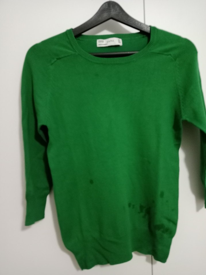 zara Kadın Yeşil Uzun Kollu Yün Kazak - Görsel 2