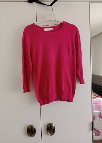 zara Pembe Kadın Triko Kazak Uzun Kollu - Görsel 5