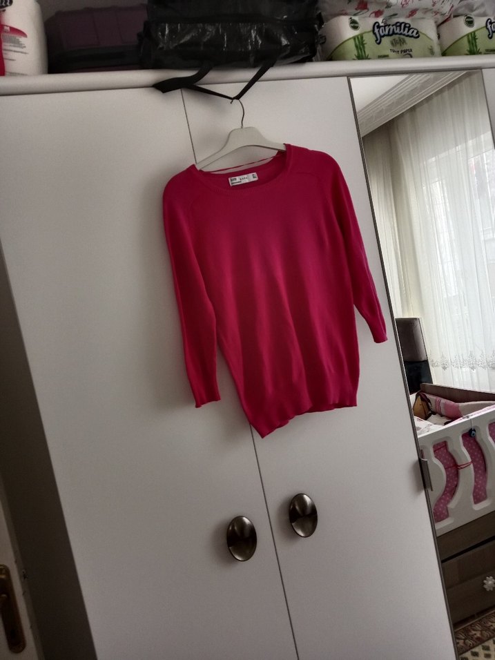 zara Pembe Kadın Triko Kazak Uzun Kollu - Görsel 4