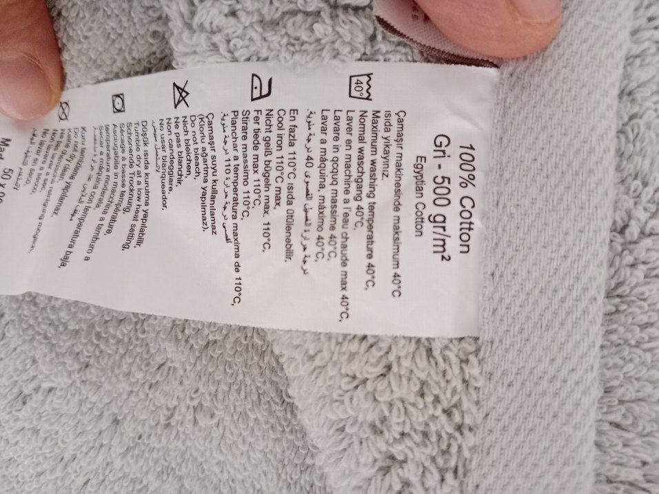 Gri Nakışlı Bohem Havlu - Görsel 2