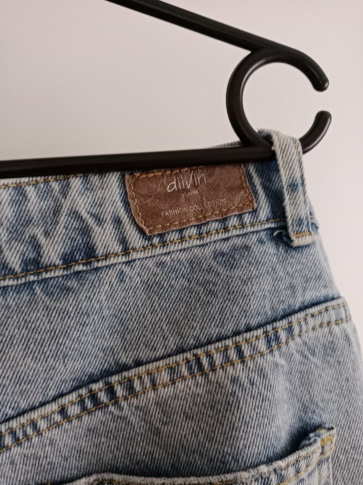 dilvin Gri Normal Boy Bağlamalı Kadın Kot Pantolon - Görsel 5