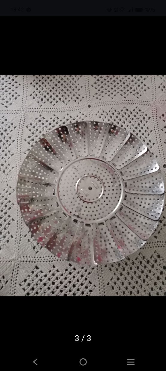 Gri Paslanmaz buharda sebze pişirme aparati - Görsel 3