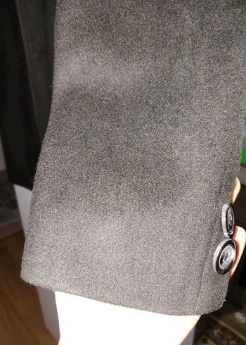 Siyah Erkek Düğmeli Midi Kaban - Görsel 5