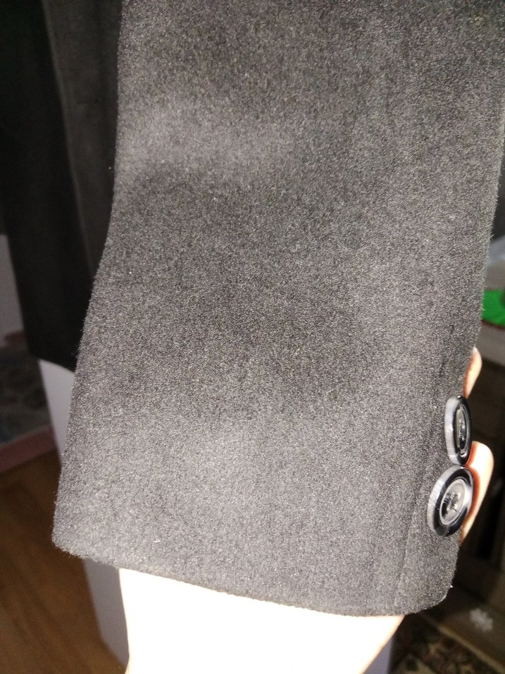 Siyah Erkek Düğmeli Midi Kaban - Görsel 5