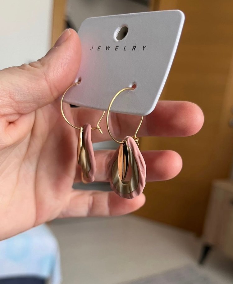 Özel Tasarım Yaprak Model Mini Bohem Küpe - Görsel 3