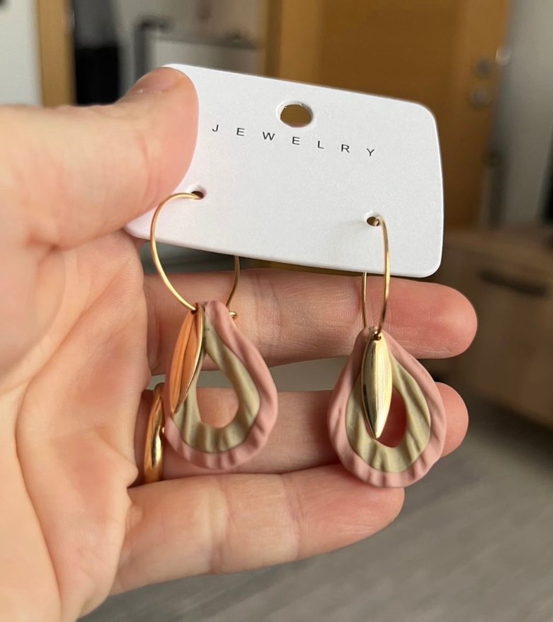 Özel Tasarım Yaprak Model Mini Bohem Küpe - Görsel 2