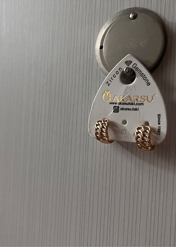 Rose Gold Renk Zincir Model Minimalist Küpe - Görsel 8