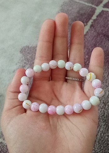Pembe Tonlu Boncuklu Bohem Bileklik
