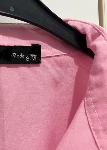 Diğer Pembe Kuşaklı Midi Kimono-Gömlek