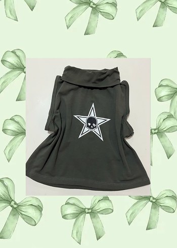 Star Skull Baskılı Crop T-shirt